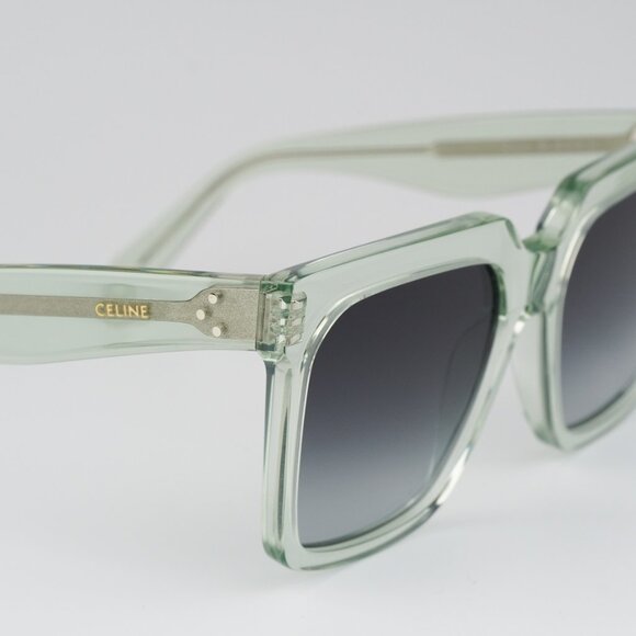 NEW Celine CL4055IN 93B Transparent Green Gradient Square Oversized Sunglasses - Picture 6 of 11